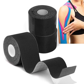 Kinesiology Tape 3Roll*5m of Elastic Muscle Support Tape, Rock Tape Stickiness Lasts 5-7 Days for Exercise, Sports & Injury Recovery, Body Tape, Boob Tape, Physio Tape, Trans Tape, Athletic Tape