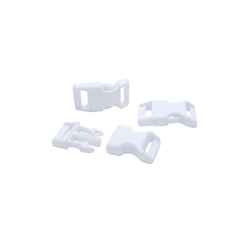 15 Pack Curved Side Quick Release Plastic Buckles for Paracord
