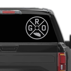 Guerrero Mexico Stickers para Trocas Calcomanias para Autos Mexican Stickers for Trucks and Cars State Abbreviation (10" x 10", Metallic Silver)