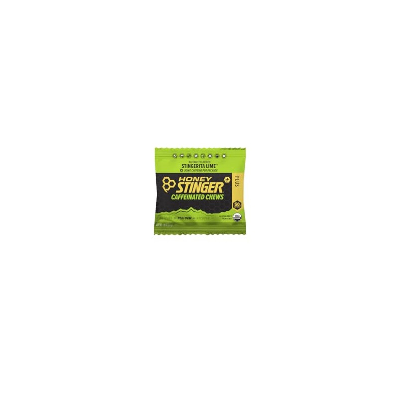 Honey Stinger gomitas energéticas, cafeina 50 mg 12 pzs lima