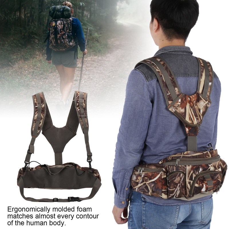 Outdoor Hiking Backpack Waist Bag with Bottle Holder Camping Shoulder