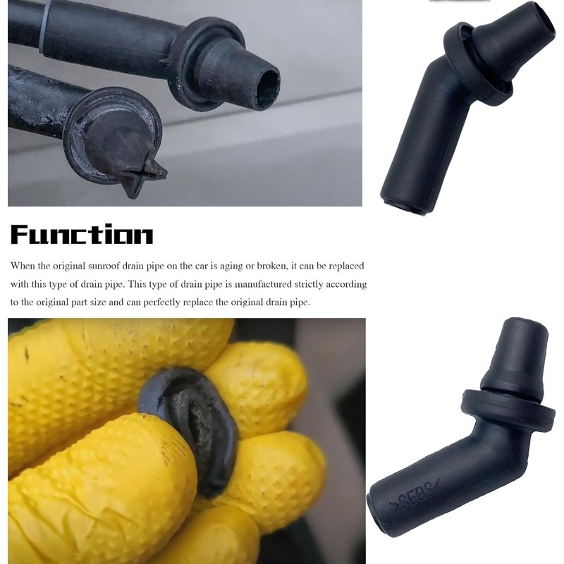 DJF 4pcs EEH500100 Sunroof Drain Tube Pipe Hose Connector Fit