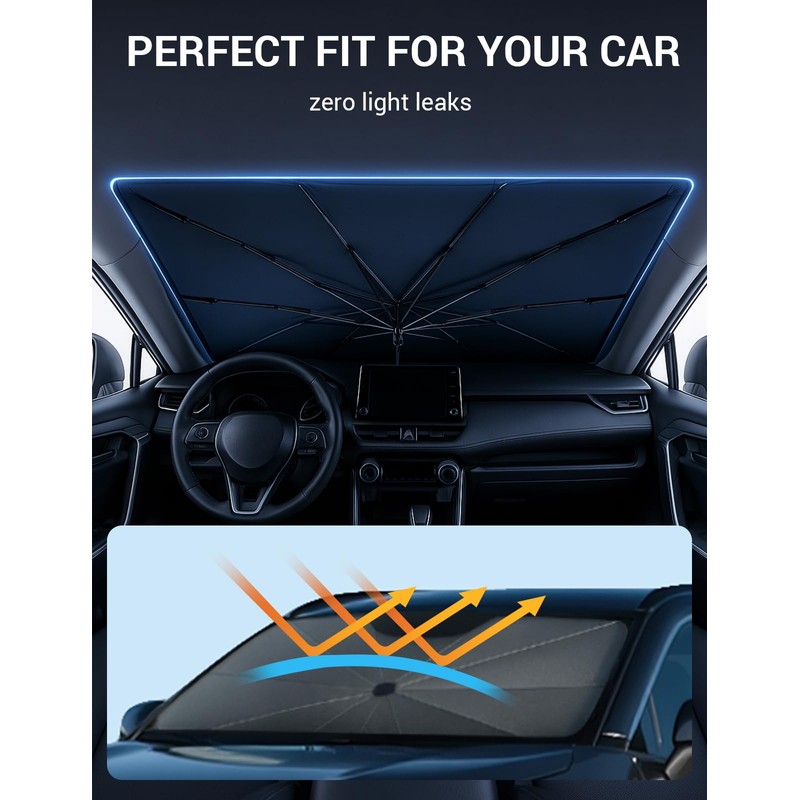Proadsy Windshield Sun Shade Umbrella for Kia Sorento 2021-2025 2026