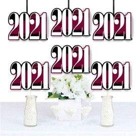 Big Dot of Happiness Maroon Grad 2022 - Best is Yet to Come - 2022 Decorations DIY Burgundy Graduation Party Essentials - Set of 20