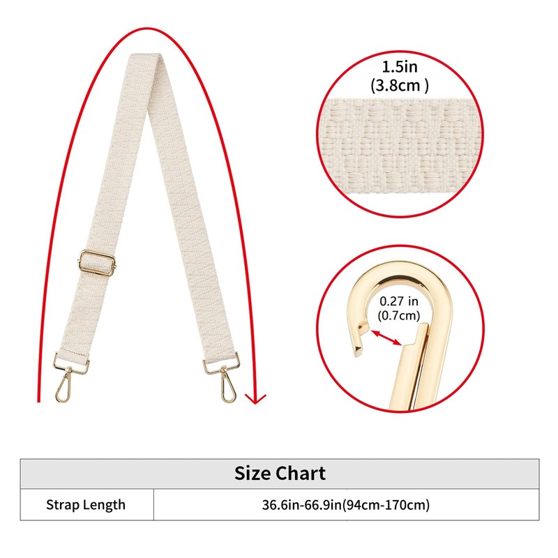 ZOOEASS Wide Shoulder Strap Adjustable Replacement Belt Guitar Style Crossbody