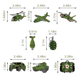 Nevperish 24 PCS Camouflage Cupcake Toppers Camo Green Happy Birthday Cupcake Decoration for Army Soldier Military Theme Baby Shower Supplies