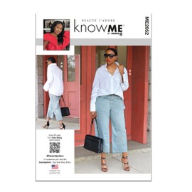 Know Me Misses' Oversized Shirt and Pants Sewing Pattern Packet, Sizes 18-20-22-24-26, Multicolor