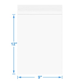 Foopama 9" x 12" Thick 4 Mil Clear Zip Poly Lock Plastic Bags Seal Reclosable Zip Bag Heavy-Duty Photo Cards Envelopes Snacks Candies Storage Zipper Bags -20 Pack