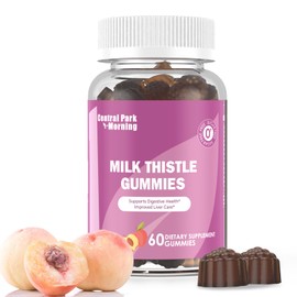 Central Park Morning Sugar-Free Milk Thistle Gummies for Liver Cleanse, Detox & Cell Repair