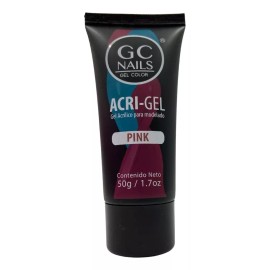 GC Nails Acri-gel Para Modelado Uñas Rosa, Blanco Y Cristal. Gc Nails Color Pink