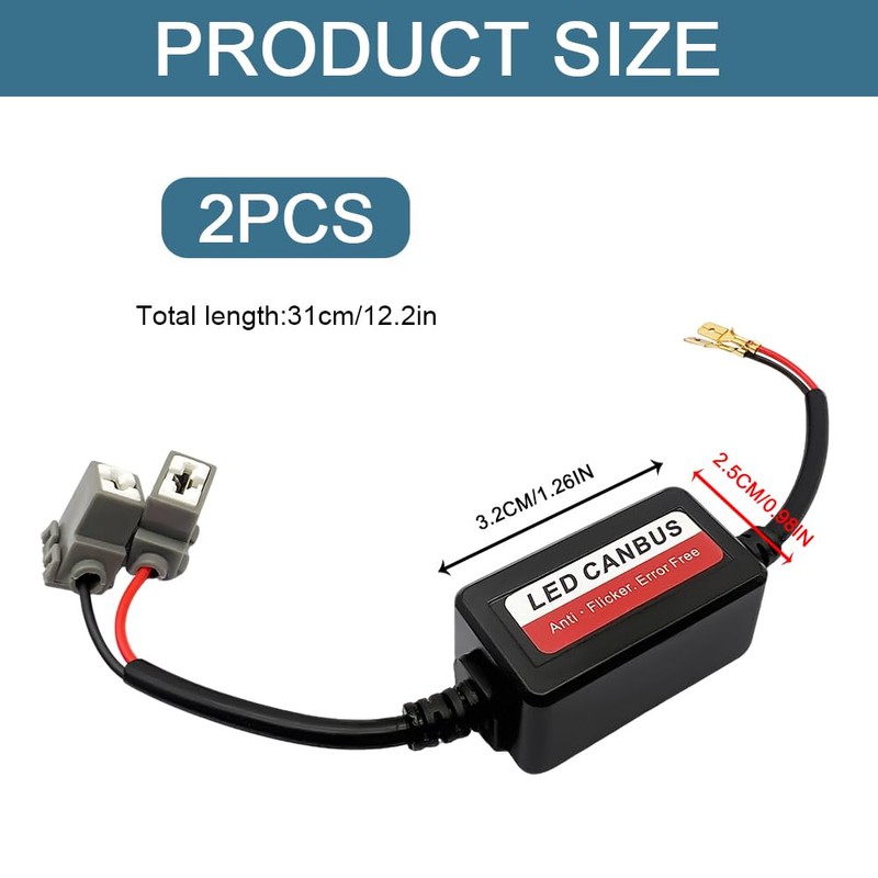 QZTYTY 2PCS H1/H3 Car Canbus Decoder, LED Light Decoder, LED