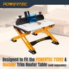POWERTEC Folding Router Table Stand – Adjustable Height Workstation Base