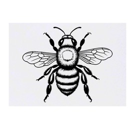 'Bumble Bee' Temporary Tattoo - Water Resistant, Skin-Safe, Non-Toxic Transfer (TO00078181)