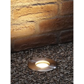 Auraglow Deep Recessed GU10 Holder Garden Ground Path Deck Light IP67 Driveway Outdoor Uplighter