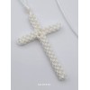 White Knotted Cord Cross Orthodox Prayer Rope Knot macrame Necklace