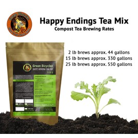 Happy Endings Compost Tea Mix (4lb) + Ocean Bounty Natural Plant Food (4lb) for Indoor Plants and Outdoor Plants