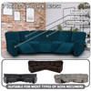 ULTICOR Velvet 7-Piece Sectional Recliner Sofa Cover (Deep Teal, L
