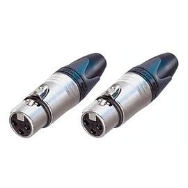 2 Neutrik NC3FXX 3 Pin Female XLR Mic Connector Nickel, Silver Contact