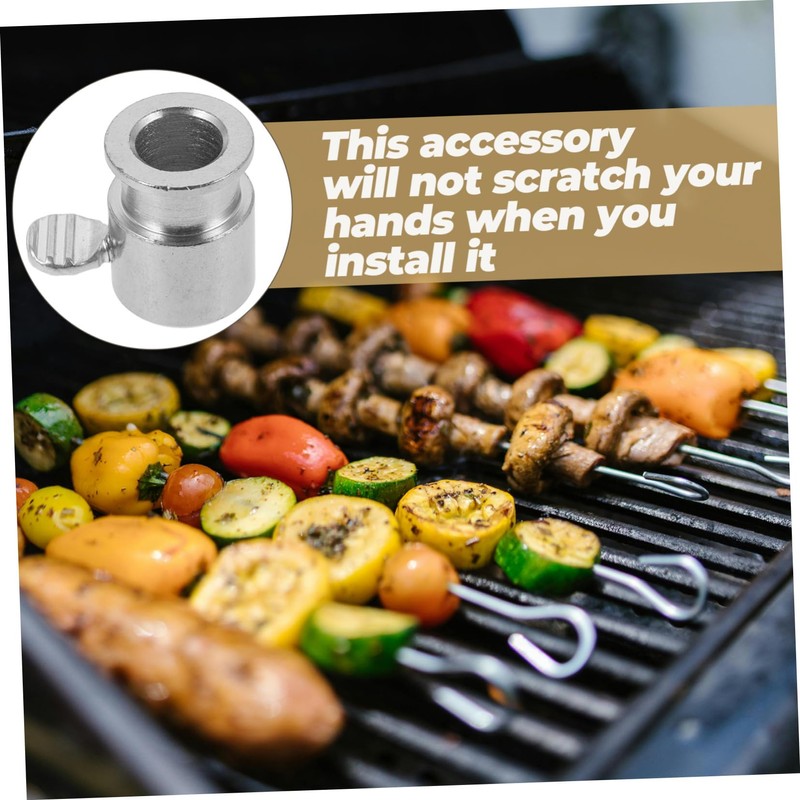 SUPVOX Barbecue Grill Rotisserie Bushing Rod Stopper Grilling Rod Stop