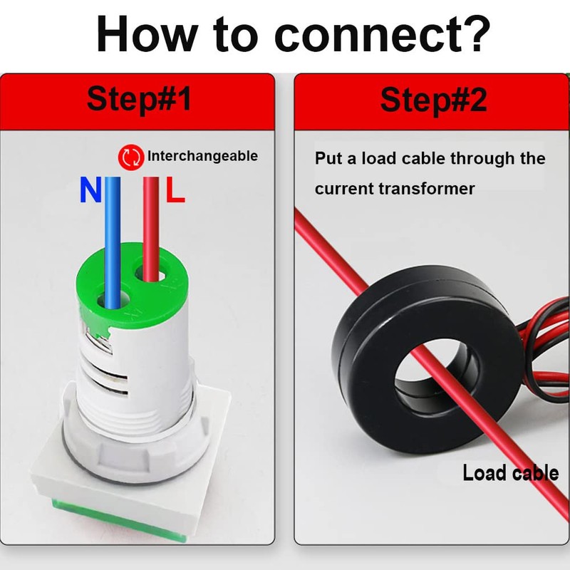 Gebildet 22 mm AC Current Voltage Tester with 3-Digit LED