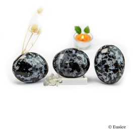 Eusice - Gabbro, Pierre de guidance, Pierre de méditation, Pierre de chakra et guérison, Pierre de paume, Cristallothérapie, Pierre de bien-être et lithothérapie, Pierre de massage