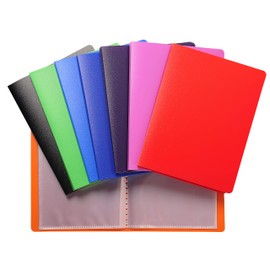 Exacompta 8561E Pack of 20 Premium Display Folders Made of Opaque Plastic 11 x 15 cm with 10 Transparent Pockets, 20 Views, Perfect for School and Office Document Sleeves