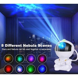 422 Store Astronaut Galaxy Projector Night Light with Remote Control – Classic Design (Guitar White)