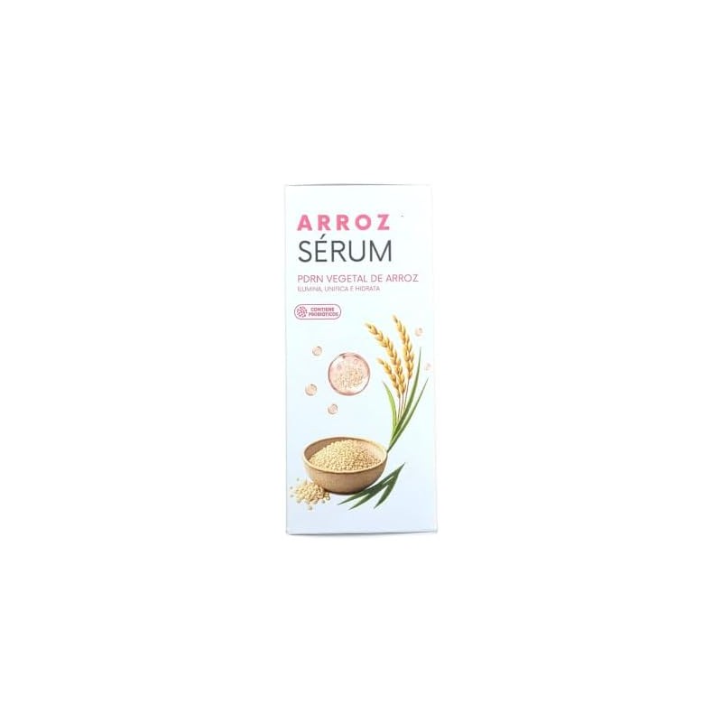 Sérum de Arroz con Probióticos, PDRN Vegetal, Ilumina, Unifica e
