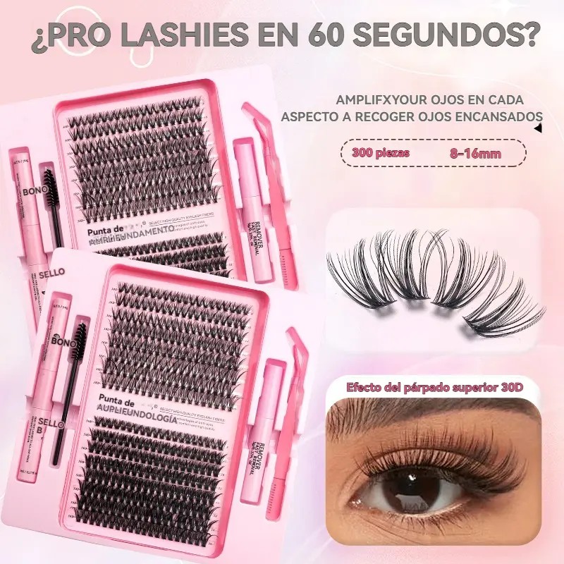 Kit De Extensión De Pestañas Postizas Naturales De 30d50d
