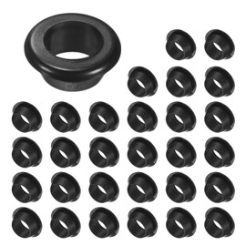 M METERXITY 30-Pack Cable Railing Rubber Grommets, 14mm Drill Hole 12mm ID Eyelet Ring Gasket for Wiring, Wire Cable, Automotive, Metal Cable Railing Post, Car Grommet [Black]