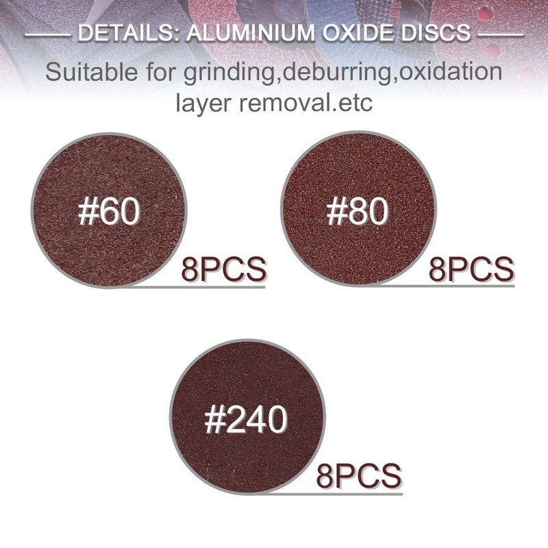 sourcing map Pack of 65 2 Inch Sanding Discs Sandpaper