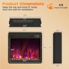1500W Electric Fireplace Insert 18/23/26 Inch with Remote Control Home
