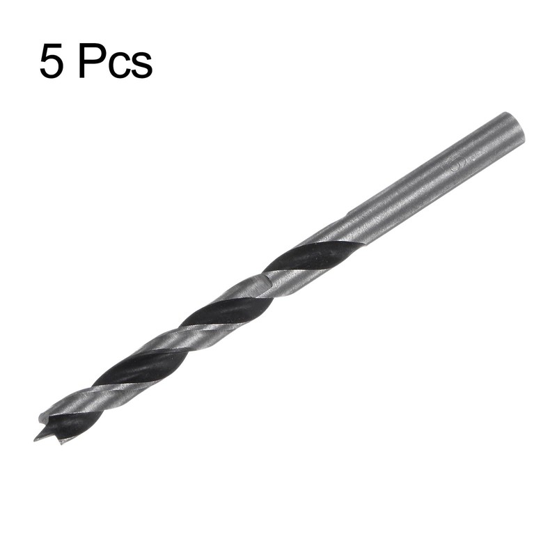 sourcing map 5pcs Brad Point Drill Bits 6mm Precise Cutting
