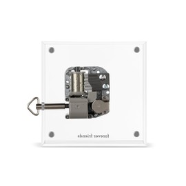 DEMDACO Meaningful Moments Collection Forever Friends 4 inch Square White Acrylic and Metal Picture Frame For Photos, Magnetic Charm Display, That's What Friends Are For