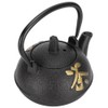 Iron Teapot Kettle Uncoated with Strainer 0.3L Tea and Zen