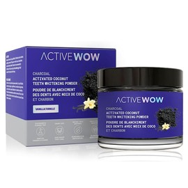 Active Wow Activated Coconut Powder – Whitening Toothpaste Powder, Fluoride-Free, Sulfate & Paraben-Free, Vanilla Flavor