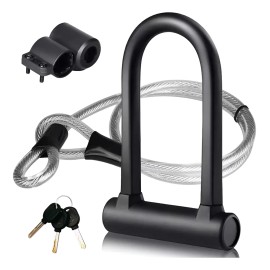 Candado Tipo U Para Bicicleta Seguridad Con 3 Llave 3pcs Negro