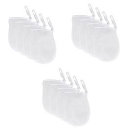 Baluue 12pcs Makeup Removal Gloves Soft Facial Cleaning for Makeup Removal Reusable Washable Cosmetic Accessories for Daily Use and Travel