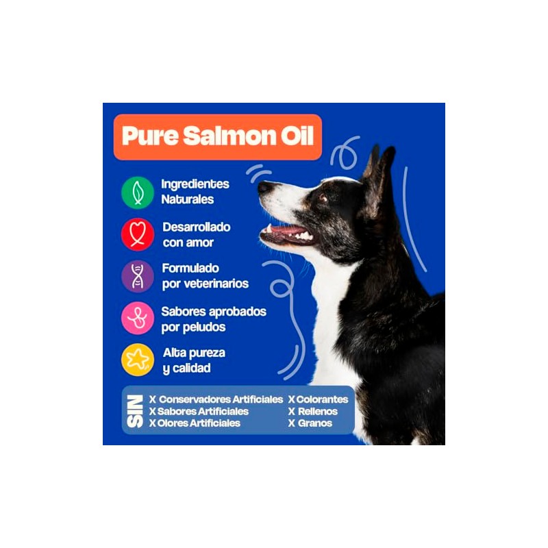 Dogelthy Pure Salmon Oil Aceite de Salmon con Omega 3,6