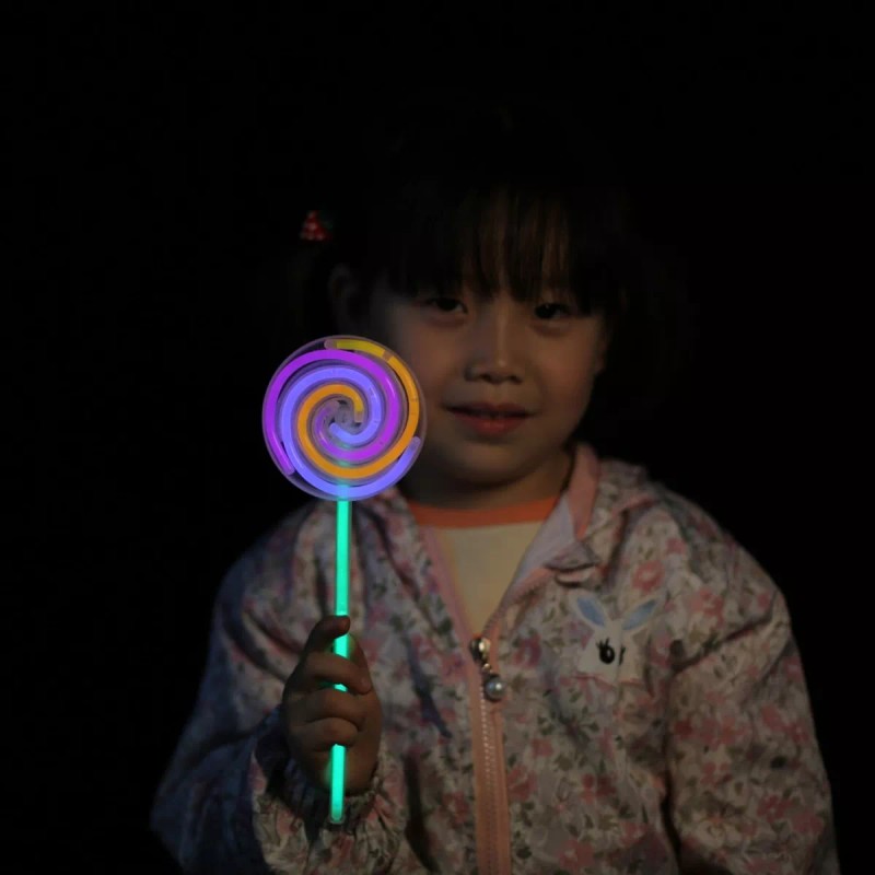Lecute 10 Paleta Fiesta Candy Glow Neón Tubo Luminosas Fiesta