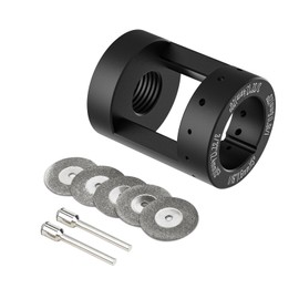 3mirrors Aluminum Tungsten Electrode Sharpener Grinder Head TIG Welding Tool with Cut-Off Slot Multi-Angle & Offsets, 5X 25mm Double Diamond Wheels, 2X Connecting Rods