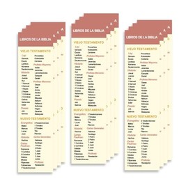 Spanish Christian 8X2inch Bookmark with The Books of The Bible Packs | Marcador en Español con Los Libros De La Biblia (Pack of 12)