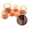 4P transparent scratch prevention Chair cap square-medium