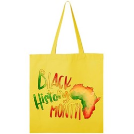 inktastic Black History Month Africa in Red Yellow and Green Tote Bag Yellow 3a050