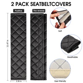 MIKAFEN Universal Car Seat Belt Pads Cover,Seat Belt Shoulder Strap Covers Harness Pad for Car/Bag,Soft Comfort Helps Protect You Neck and Shoulder from The Seat Belt Rubbing(2-Pack)