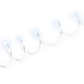 Roman Lights LED USB 100L Cool White 35 ft, Silver Wire Starry Light Set, 10 Function Controller, 8 on/16 Off Timer, String, Perfect for Lighting Trees, Railings and More