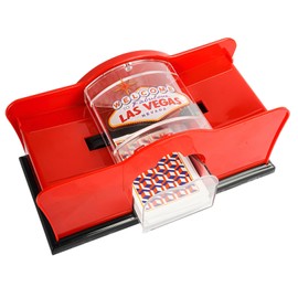 Charmoon カードシャッフラー 手動式 時間短縮 不正防止 電源不要 電池不要 シャッフラー カードゲーム (レッド)