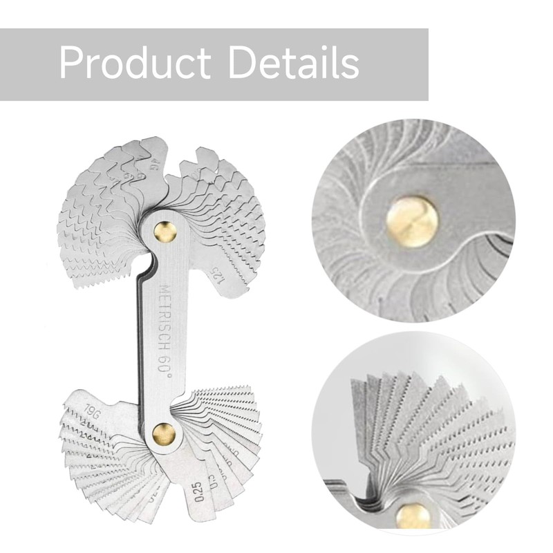 Thread Gauge, Metric Thread Gauge, Thread Template, Fine Thread Measuring