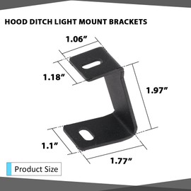 CHEDA LED Light Mount Brackets Upper Hood Ditch Cube Compatible with Ford F150 SVT Raptor 2017-2023&F150 2015-2023