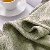 KAWAHOME Knit Blanket Lightweight Breathable Fuzzy Heather Jersey Thin Blanket